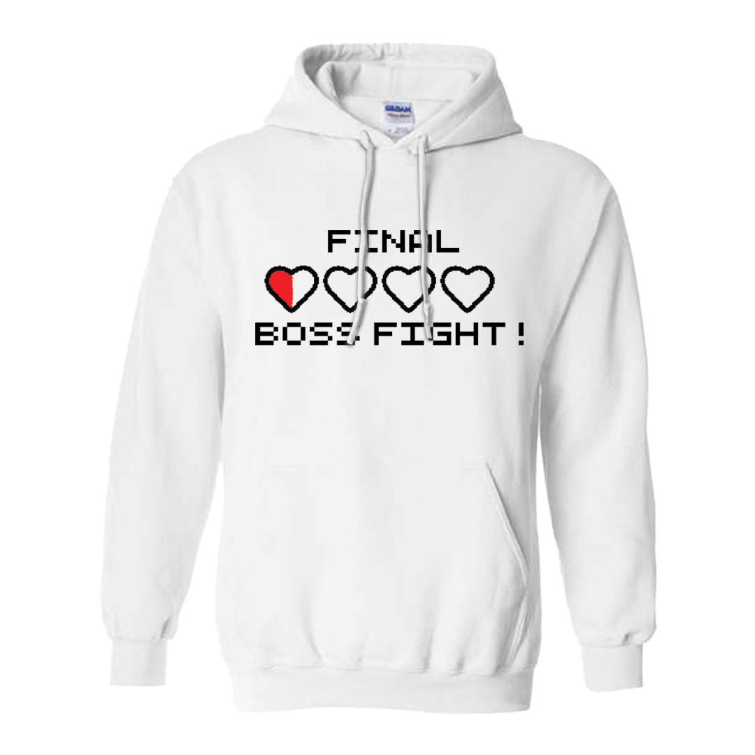 FinalBossFight! - Heart Hoodie (White)